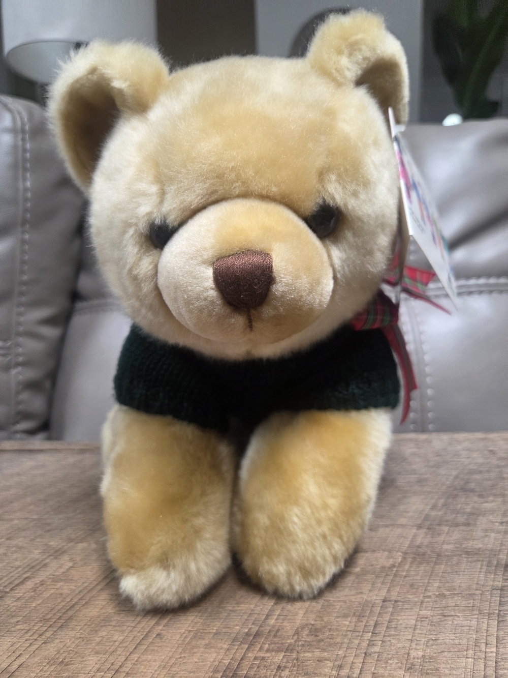 NWT ~ RBI Weighted Plush Teddy Bear ~ Holiday Bow ~ Perfect Gift ~ Bin PP